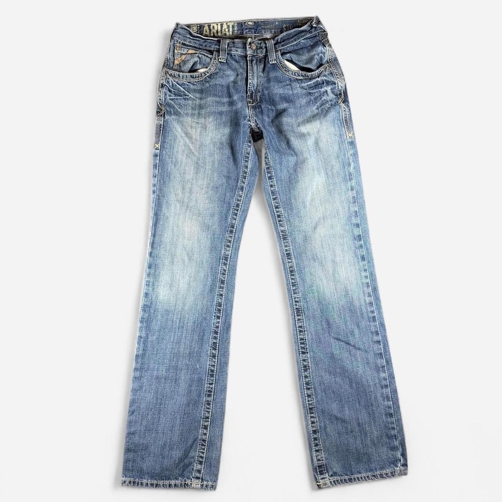 Ariat M5 Light Wash Slim Straight Western Workwear Jeans Size 30x36